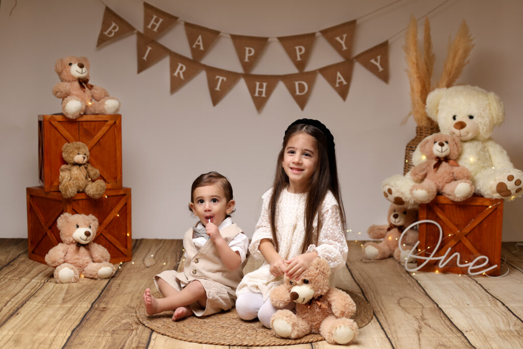 séance smash the cake frere et soeur